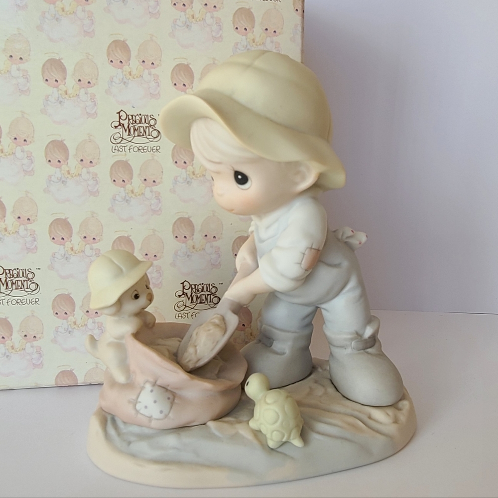 Vintage Precious Moments Caring Porcelain Collectible Figurine